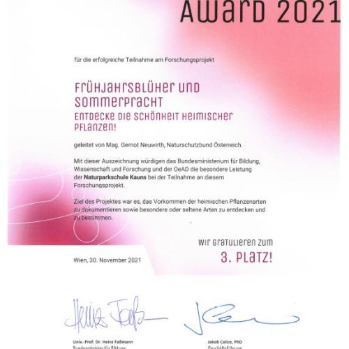 Citizen Science Award 2021
