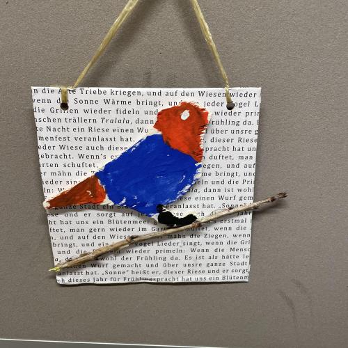 Werkstück Vogel aus Holz 