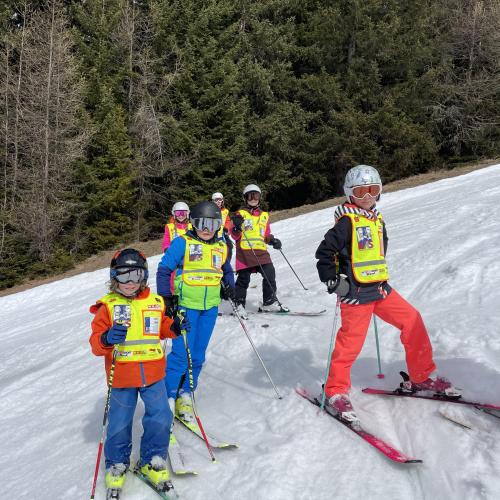 Gruppenfoto auf der Piste 