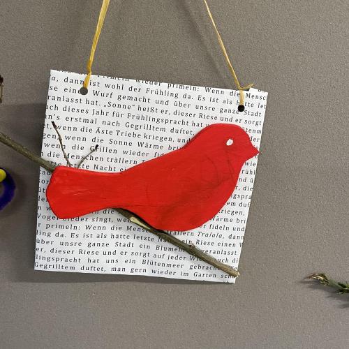 Werkstück Vogel aus Holz 