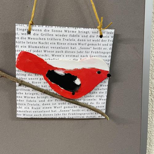 Werkstück Vogel aus Holz 