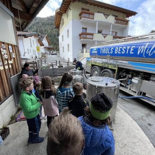 Milchabholung durch Tirol Milch