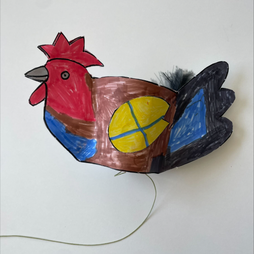 Bastelarbeit Huhn