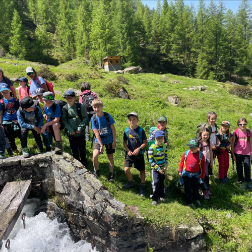Gruppenfoto auf der Wiese