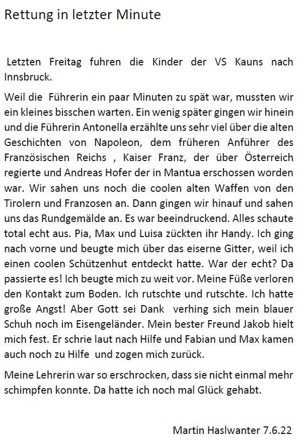 Aufsatz Innsbruck