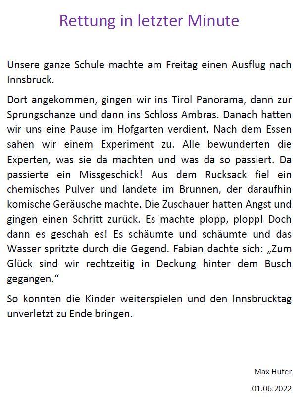 Aufsatz Innsbruck