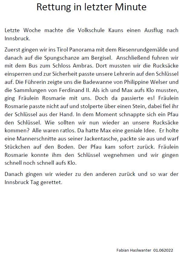 Aufsatz Innsbruck